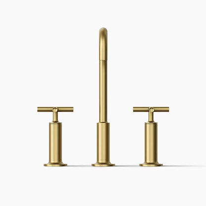 Purist® Widespread bathroom sink faucet with Cross handles, 1.2 gpm
