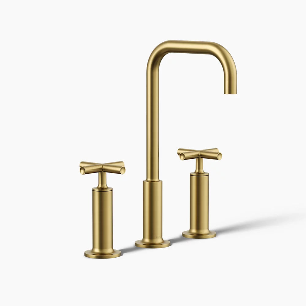 Purist® Widespread bathroom sink faucet with Cross handles, 1.2 gpm