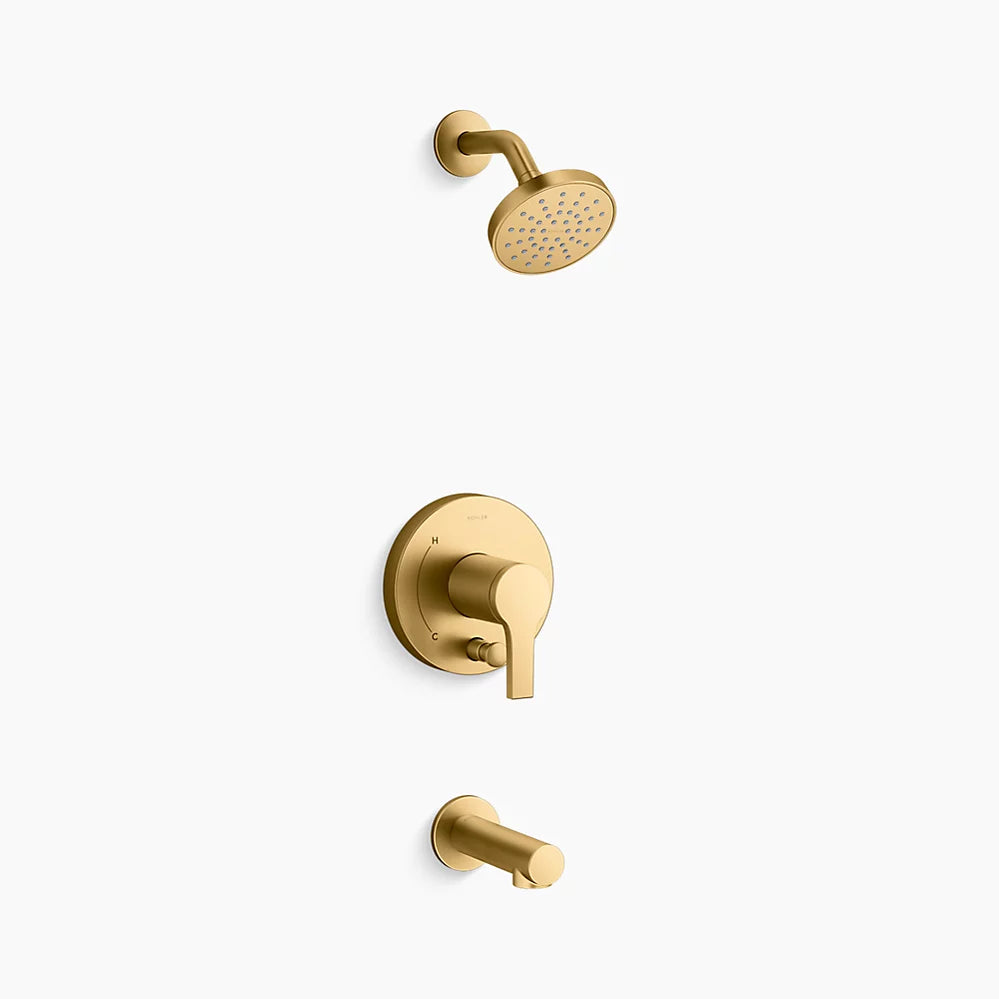 Elate® Rite-Temp® bath and shower trim kit with push-button diverter, 1.75 gpm