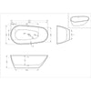 Melon One-Piece Freestanding Bathtub 67" - Golzar Home