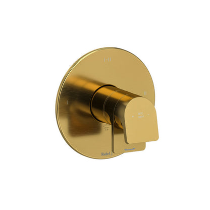 RIOBEL Ode 1/2" Thermostatic & Pressure Balance Trim With 3 Functions (Shared) With Lever Handle