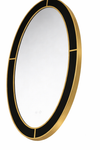 Lumina LED Oval Bathroom Mirror – 28" x 43" | Gold Black & Apricot Pear