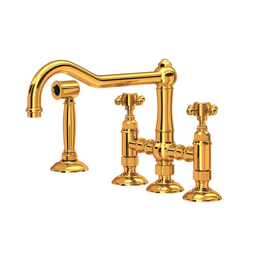 ROHL Acqui® Bridge Kitchen Faucet With Side Spray