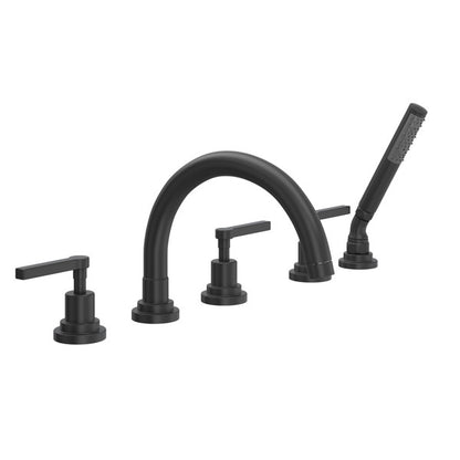 ROHL Lombardia 5-Hole Deck Mount Tub Filler With C-Spout