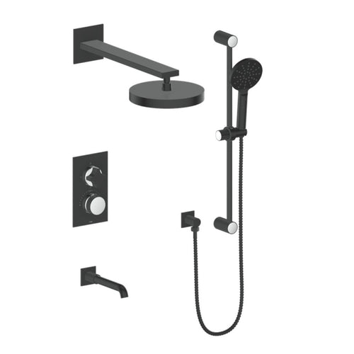 Mond 3-Way Th Shower Kit- Crescent Handle - Golzar Home