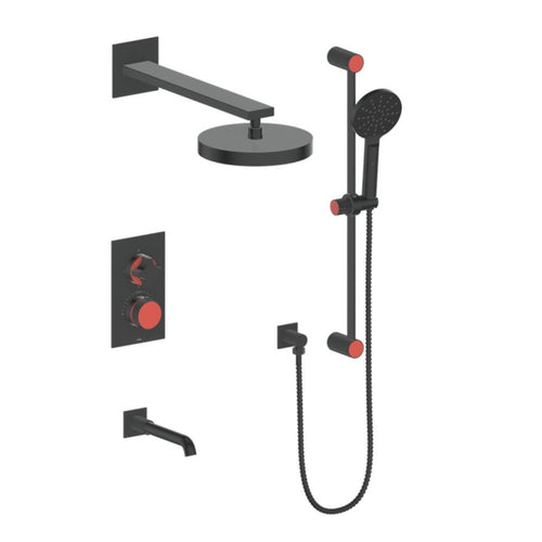 Mond 3-Way Th Shower Kit- Crescent Handle - Golzar Home