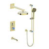Mond 3-Way Th Shower Kit- Crescent Handle - Golzar Home