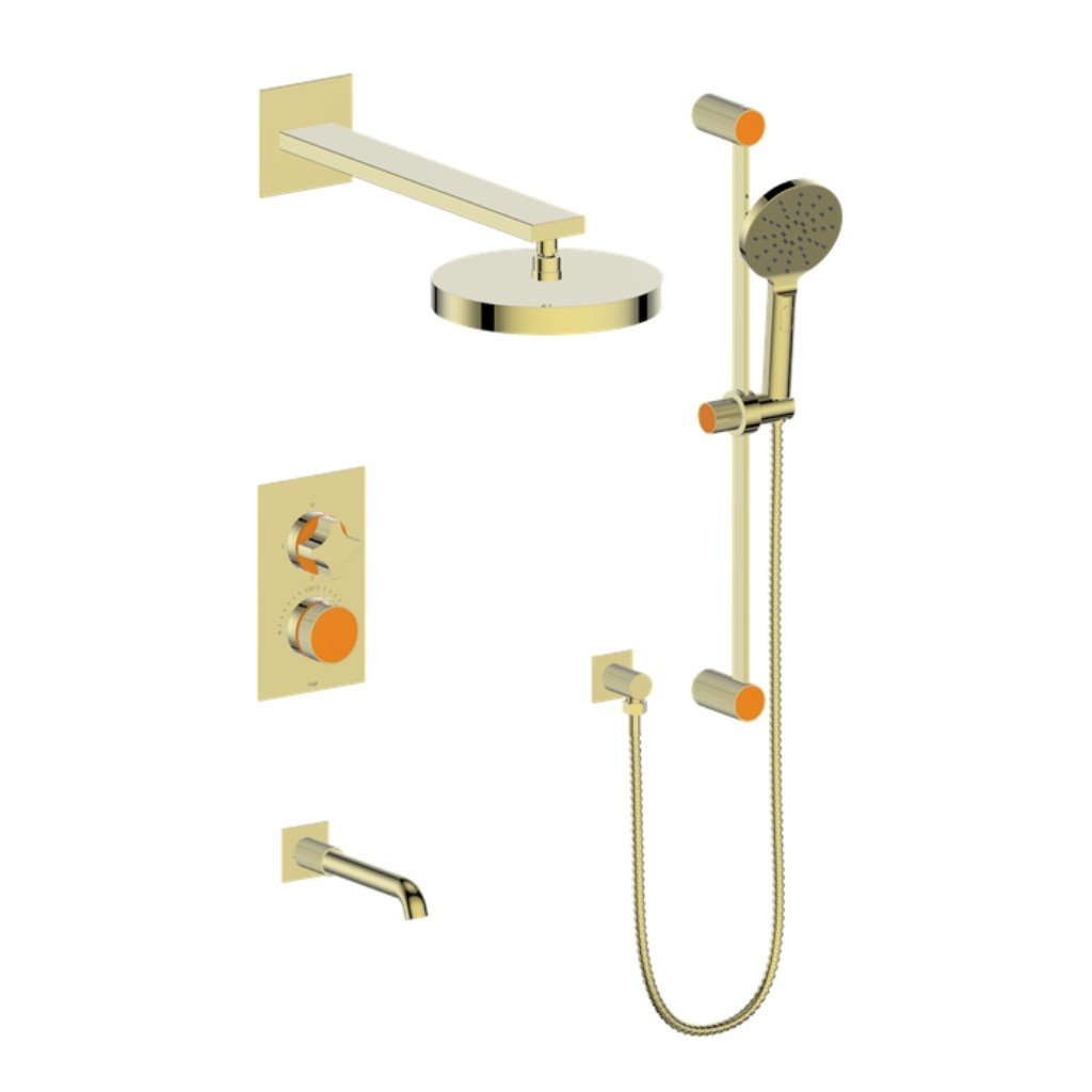 MOND 3 - WAY TH SHOWER KIT - Crescent Handle - Golzar Home