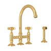 ROHL Acqui Bridge Kitchen Faucet With Side Spray