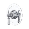 Perrin & Rowe Edwardian Era Round Thermostatic Trim Plate Without Volume Control - With Metal Lever Handle.5565L