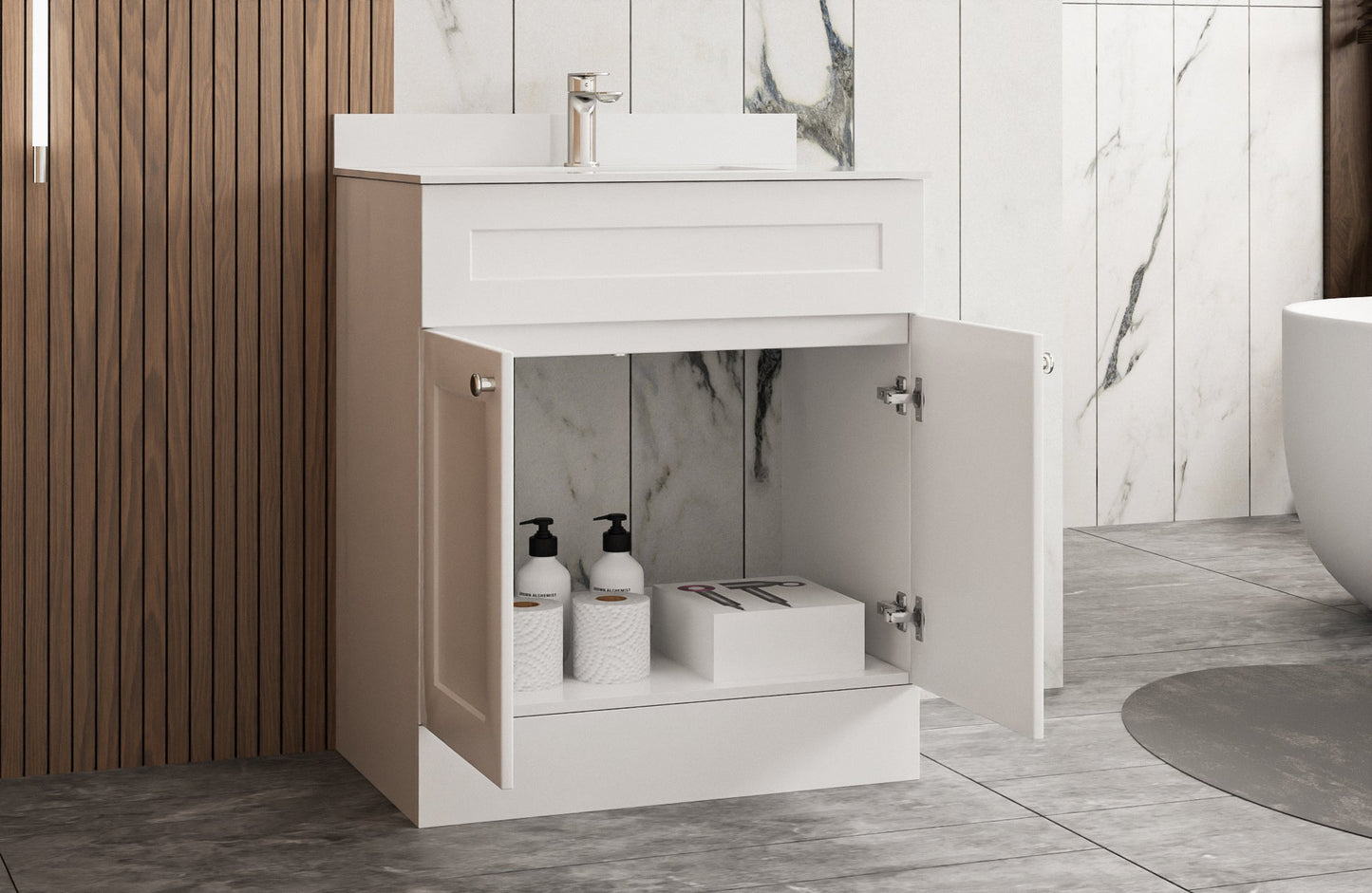 Mumbai Floor Standing Single Sink Bathroom Vanity - Golzar Home