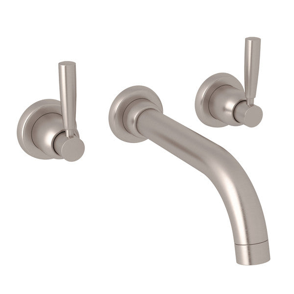 Perrin & Rowe Holborn Wall Mount 3-Hole Tubular Spout Tub Set - With Metal Lever Handle.3331LS
