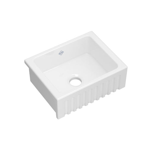 Shaws 24" Bowland Single Bowl Apron Front Fireclay Kitchen Sink