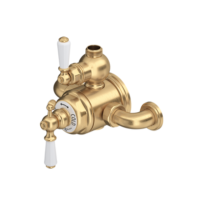 Perrin & Rowe Edwardian Exposed Thermostatic Valve With Volume & Temperature Control - With Metal Lever Handle.5550L