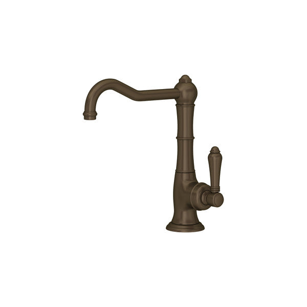 ROHL Cinquanta Single Hole Column Spout Bar & Food Prep Faucet - Polished Chrome With Metal Lever Handle/6.5LMAPC