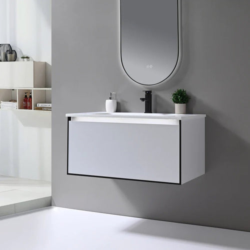 Neo 36" Wall-Mount Single Sink Bathroom Vanity - Golzar Home