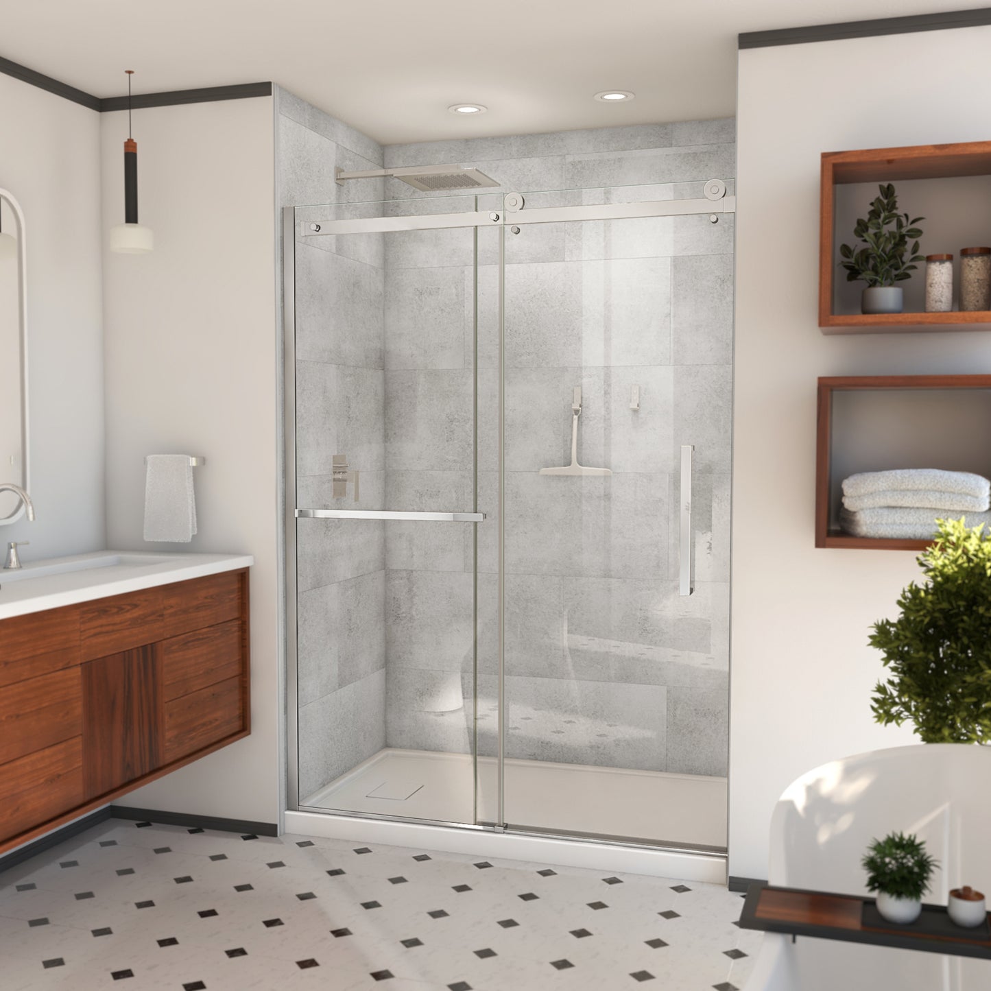 Neptune Viva Glue-up Wall Tiles 15 3/4 x 31 1/2 in. In Smooth Marble Glacier
