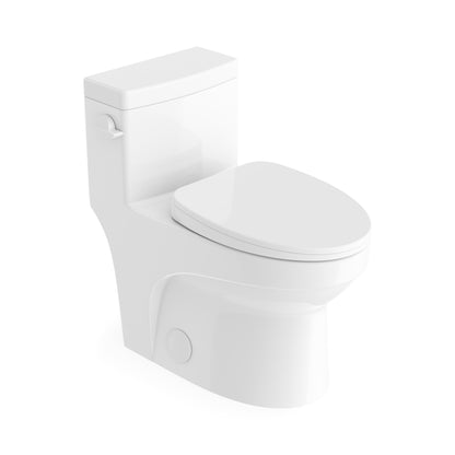 Neptune Adams ADA 4.8L Side Flush One-Piece Toilet in White