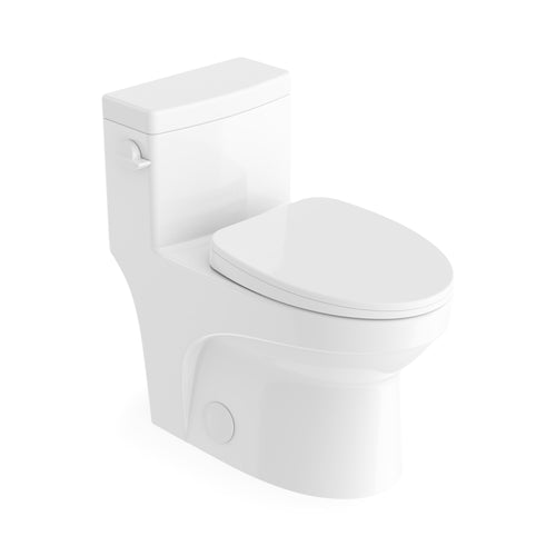Neptune Adams ADA 4.8L Side Flush One-Piece Toilet in White
