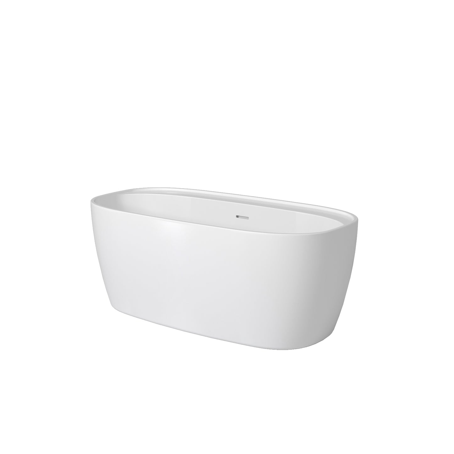 Neptune Alaro 5528 Acrylic Freestanding Center Drain Bathtub in White