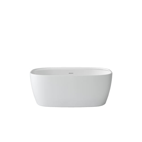 Neptune Alaro 5528 Acrylic Freestanding Center Drain Bathtub in White