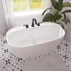 Neptune Alaro 5528 Acrylic Freestanding Center Drain Bathtub in White