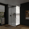 Neptune Axion Return Panel for 32 in. Base with Clear glass in Chrome