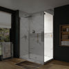 Neptune Axion Return Panel for 32 in. Base with Clear glass in Chrome