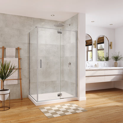 Neptune Azelia In 6 mm For Corner Installation With Clear Glass In 36 x 36 x 74-Inch Pivot Shower Door