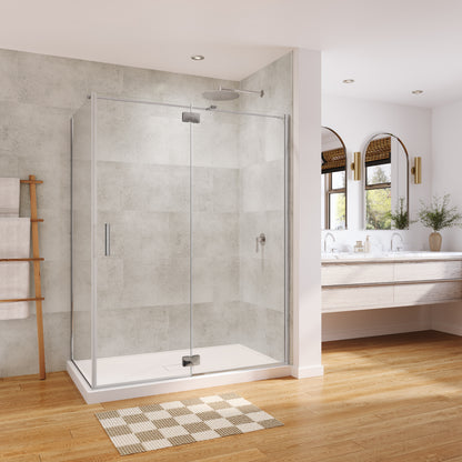 Neptune Azelia In 6 mm For Corner Installation With Clear Glass In 36 x 36 x 74-Inch Pivot Shower Door
