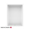 Neptune Banff BFS-6036A Acrylic Alcove Center Drain Beveled Threshold One-Piece Shower in White