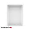 Neptune Banff BFS-6036A Acrylic Alcove Center Drain Beveled Threshold Three-Piece Shower in White