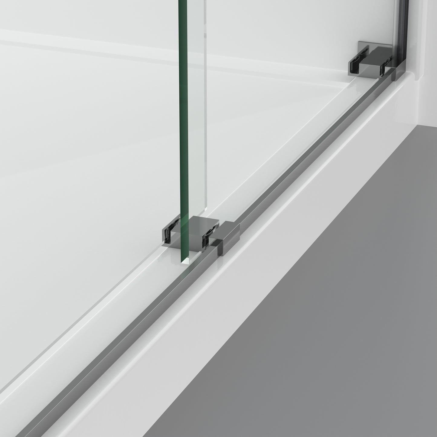 Neptune Barena 44-48 x 76 in. 8mm Bypass Shower Door for Alcove Installation with Clear Glass in Chrome