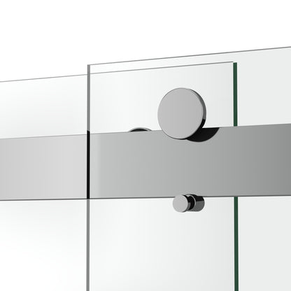Neptune Barena 44-48 x 76 in. 8mm Bypass Shower Door for Alcove Installation with Clear Glass in Chrome