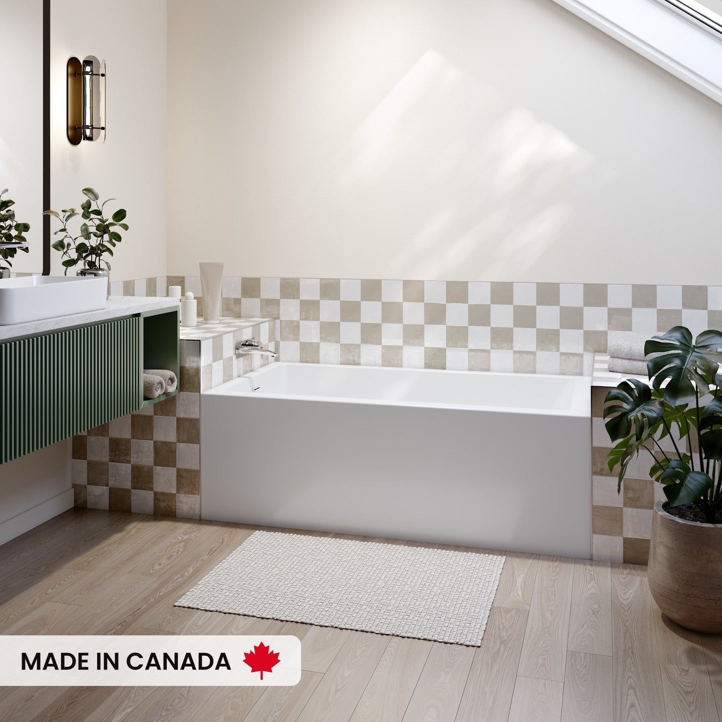 Neptune Beaumont Alcove Bathtub in White
