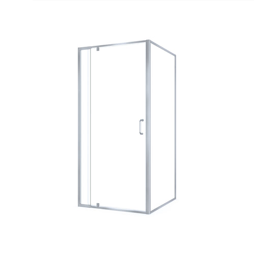 Neptune Belaya 36 x 36 x 72 in. 6mm Pivot Shower Door for Corner Installation with Clear Glass in Chrome