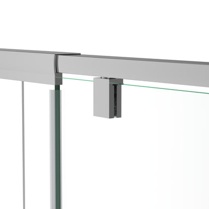Neptune Belaya 32-36 x 72 in. 6mm Pivot Shower Door for Alcove Installation with Clear Glass in Chrome