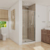 Neptune Belaya 32-36 x 72 in. 6mm Pivot Shower Door for Alcove Installation with Clear Glass in Chrome