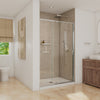 Neptune Belaya 32-36 x 72 in. 6mm Pivot Shower Door for Alcove Installation with Clear Glass in Chrome