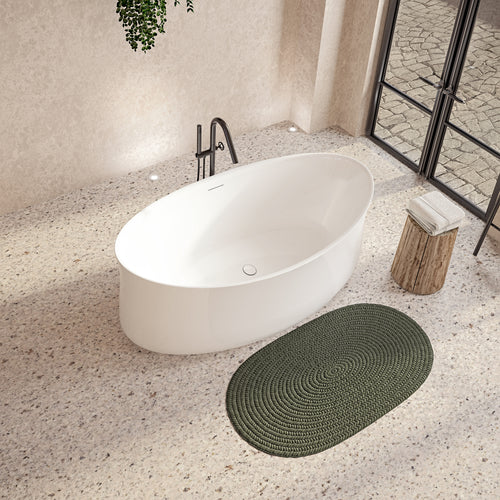Neptune Budapest 7132 AFR Acrylic Freestanding Center Drain Bathtub in White