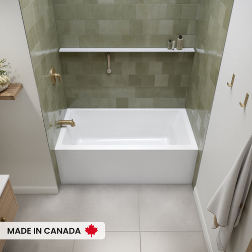 Neptune Clermont Alcove Bathtub in White