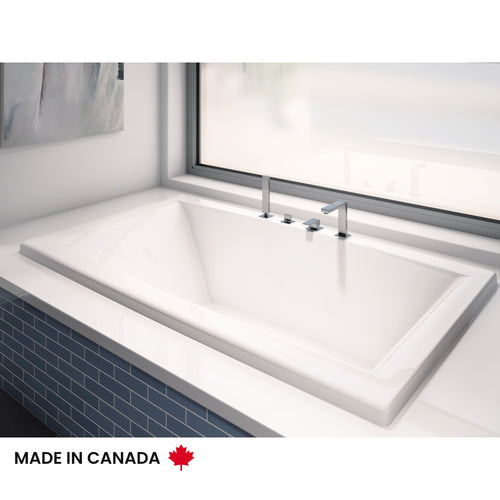 Neptune Jade 7238 Acrylic Drop-In Center Drain Bathtub in White