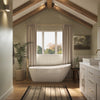 Neptune Liege 5928 AFR Acrylic Freestanding End Drain Bathtub in White