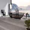 Neptune Mosta 6732 AFR Solid Surface Freestanding Double Ended Center Drain Clear Bathtub