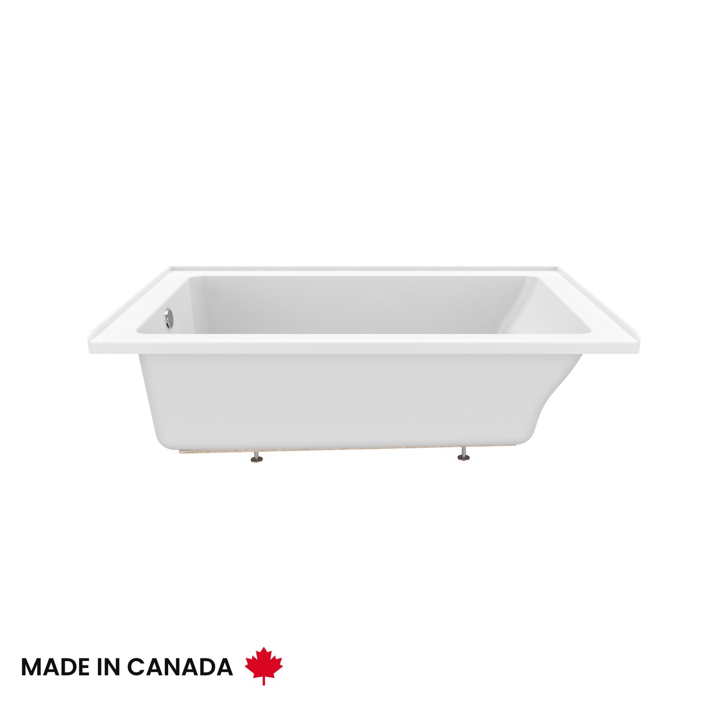 Neptune Pia 3060 IF AFR Acrylic Alcove Left-Hand Drain Bathtub in White