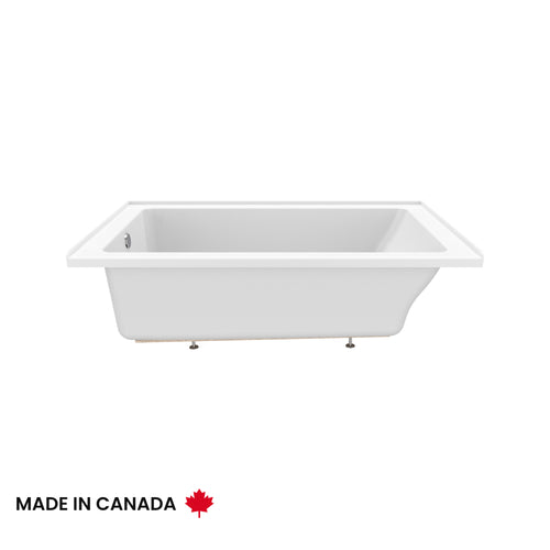 Neptune Pia 3060 IF AFR Acrylic Alcove Left-Hand Drain Bathtub in White
