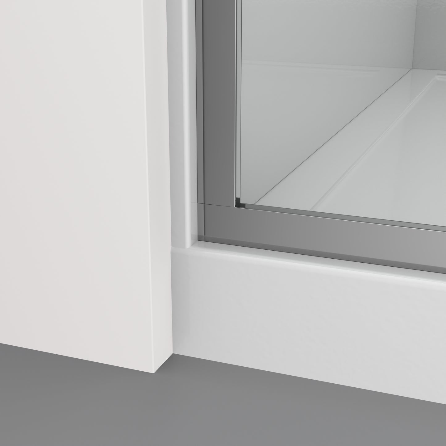 Neptune Reka 34 x 72 in. 10mm Shower Screen for Alcove Installation with Clear Glass in Chrome
