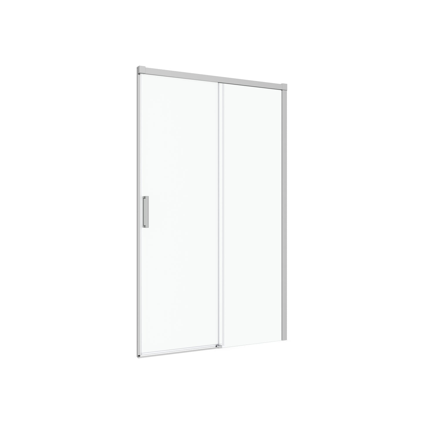 Neptune Sella 48 x 74 in. 6 mm Sliding Shower Door for Alcove Installation with Clear glass in Chrome
