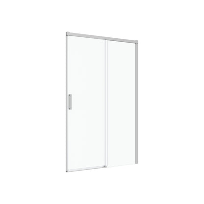 Neptune Sella 48 x 74 in. 6 mm Sliding Shower Door for Alcove Installation with Clear glass in Chrome