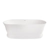 Neptune Vantaa 7132 AFR Solid Surface Freestanding Center Drain Bathtub in Matte White